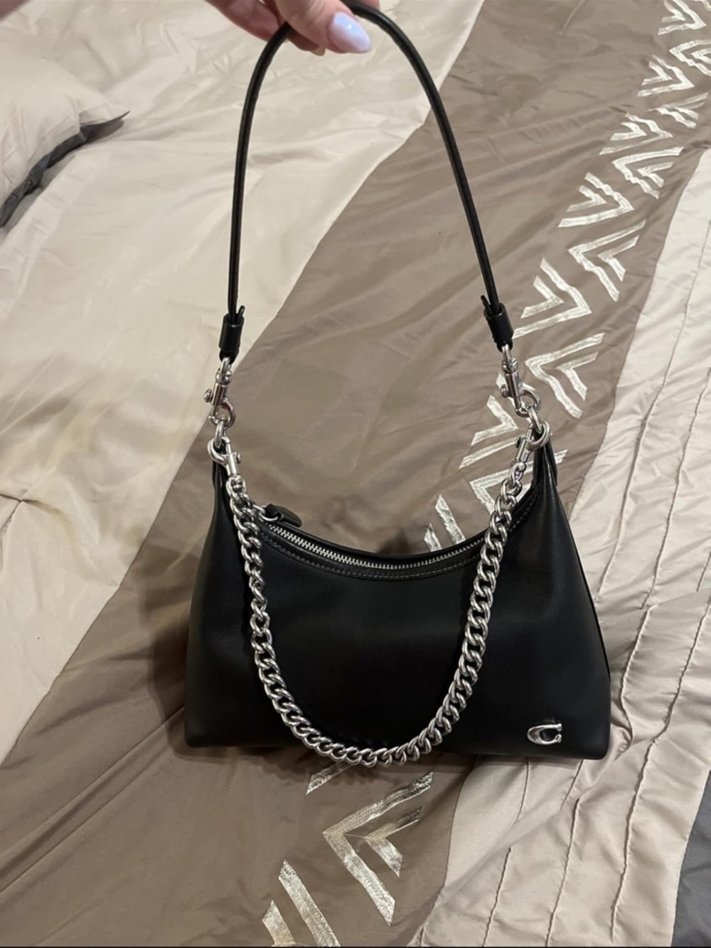 Coach Black Glovetanned Leather Juliet Shoulder Bag - New - Picture 8 of 8